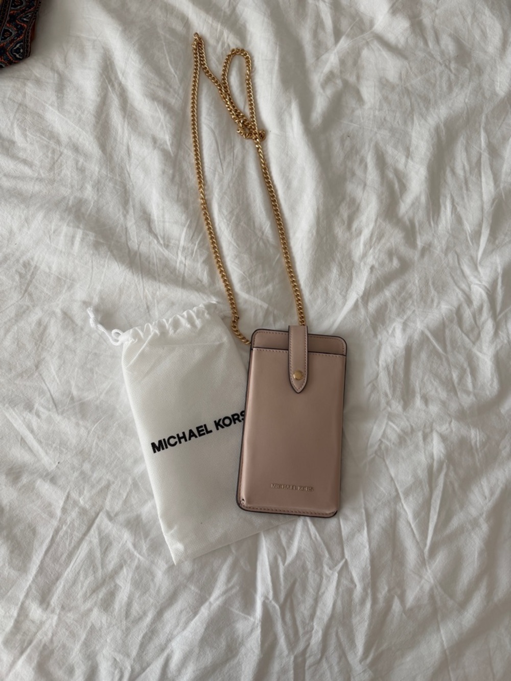 Michael Kors Leather Crossbody Phone Pouch